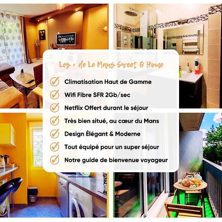 Le Mans City Sweet & Home - Climatise - Netflix - Wifi Fibre - Parking - Proche Circuit Des 24H & Centre-Ville - Accordhebergementconciergerie Exterior photo